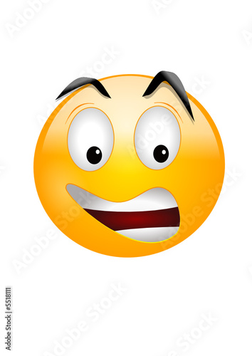 smiley apeuré