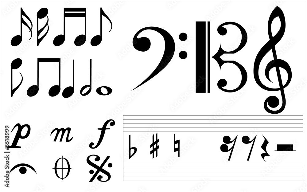 Naklejka premium Musical Notation
