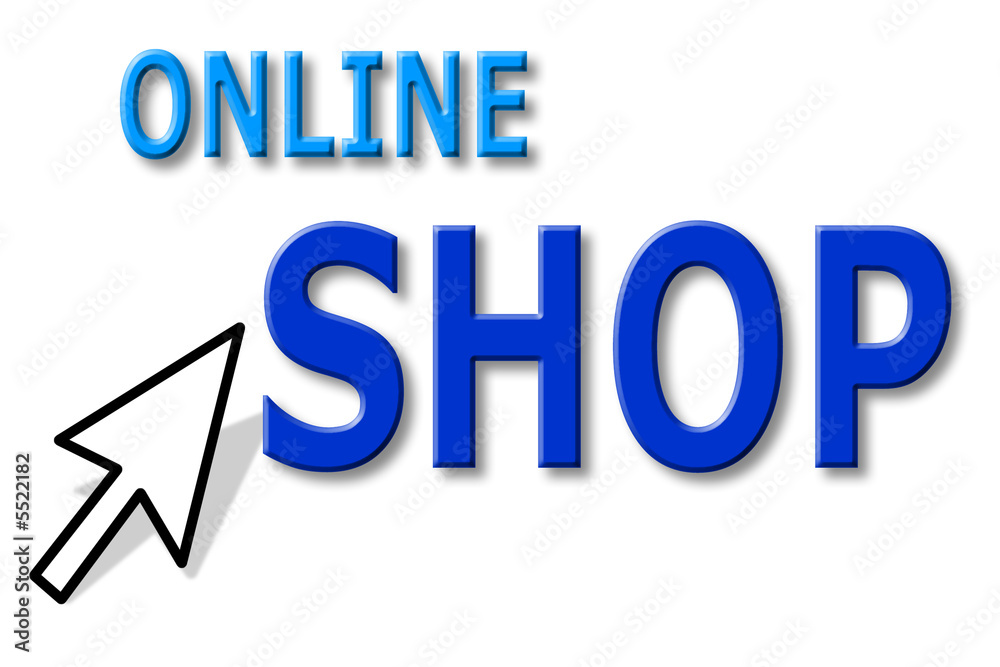 Online-Shop mit Mauszeiger