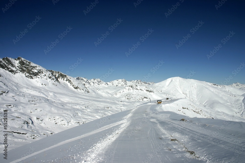 French alps ski resort