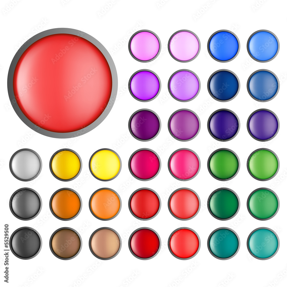 round web buttons with different shiny colors round web buttons with different shiny colors