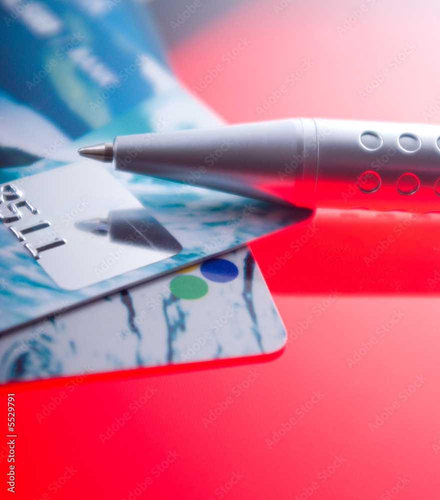 Fototapeta premium Credit card .Credit card-financial background