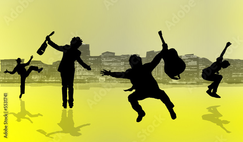 Photography dance silhouettes and the city