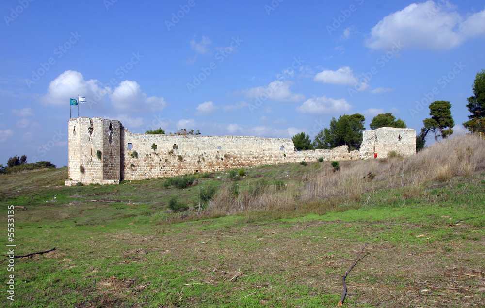 Fragment of Binar Bashi Ottoman fortress in Antipatris, Israel	