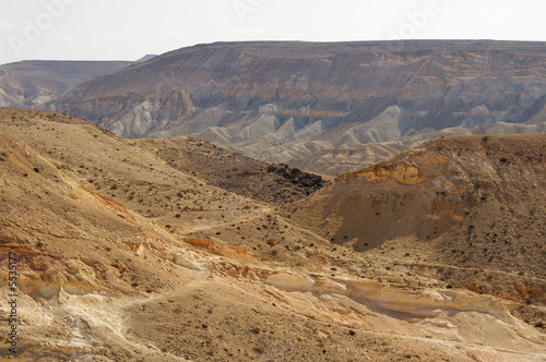 Rough landscape of the Israeli Negev Desert