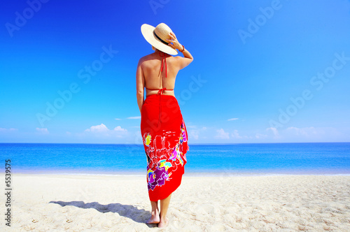 Fotografie woman in red