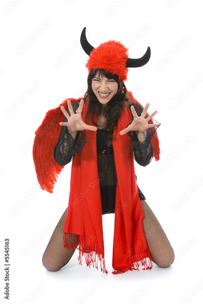 sexual woman devil  on isolated background
