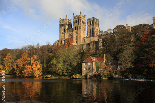 Autumn Reflections of Durham Cathedral in the River Wear photo