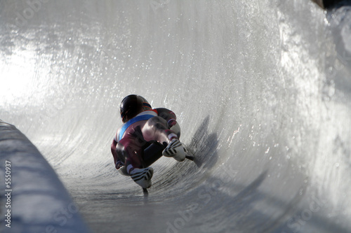 Fototapet Boblseigh in Sigulda, Latvia, Europe - very popular winter sport