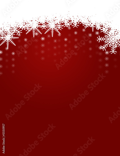 Winter and Christmas Background and Snowflakes