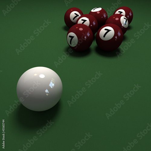 Billiards game seven balls 2