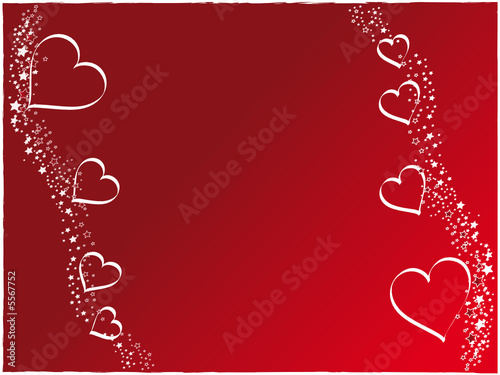 fond de coeurs rouge