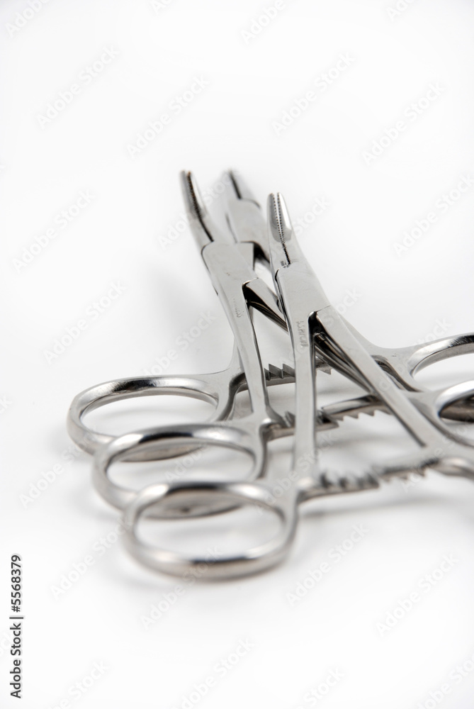 Stock pictures of hemostats used in surgical practice Stock pictures of hemostats used in surgical practice