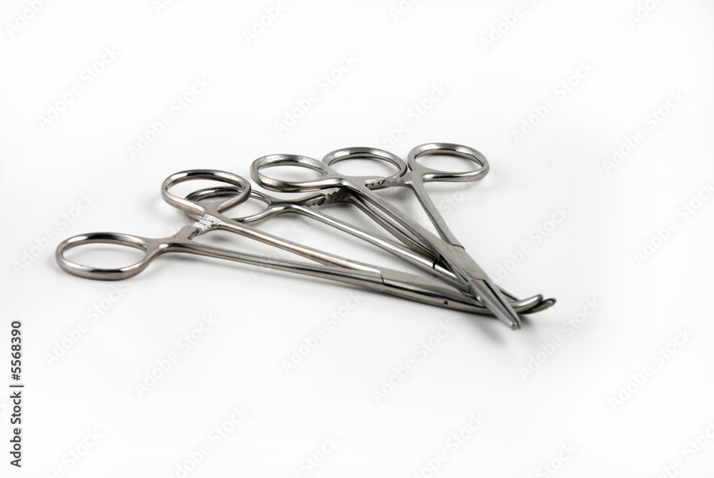 Stock pictures of hemostats used in surgical practice Stock pictures of hemostats used in surgical practice