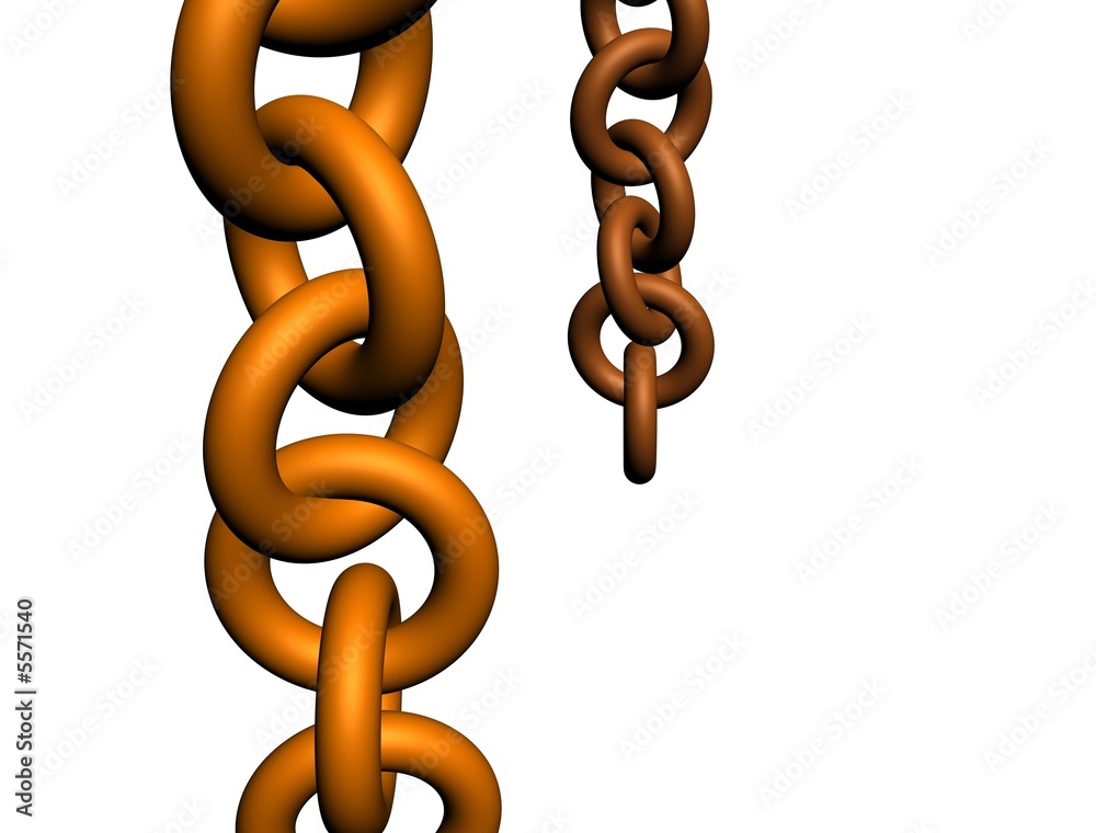 Obraz premium abstract chain isolated on white background