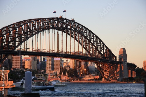 Sidney harbour bridge evening