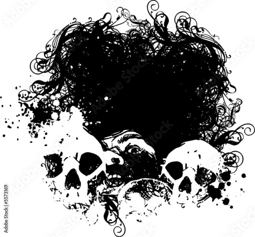 Vector fear grunge illustration
