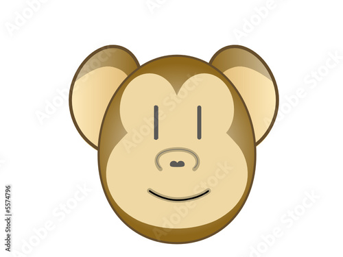 Cartoon Monkey Head