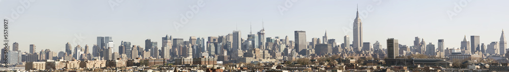 Manhattan skyline from the Jersey City bluffs, post 9-11