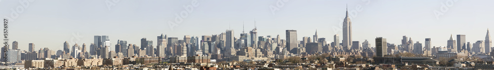 Obraz premium Manhattan skyline from the Jersey City bluffs, post 9-11