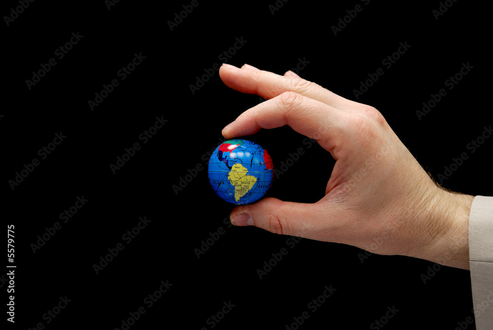 Globe in hands