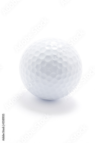Golf Ball on White Background