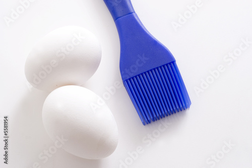 Closeup Eggs for cooking on white background