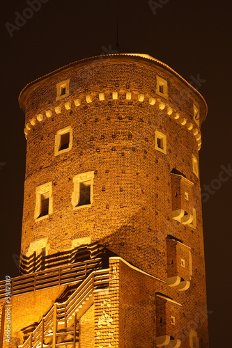 Sandomierz Tower at night #5582389