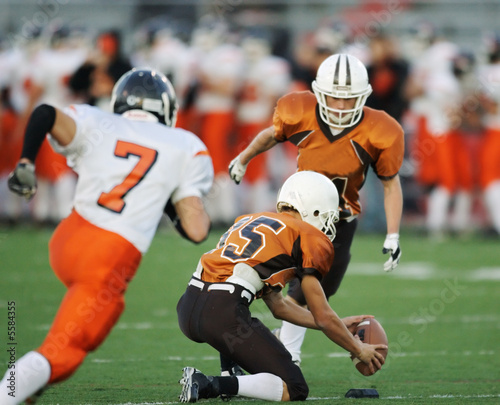 High school field goal attempt