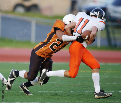 High school football tackle