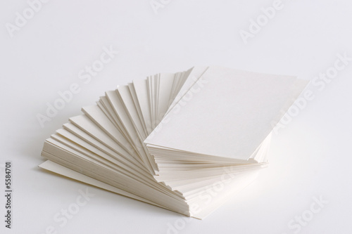 Stack of business cards-Isolated over whith background
