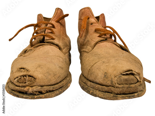 Old worn out boots.. photo