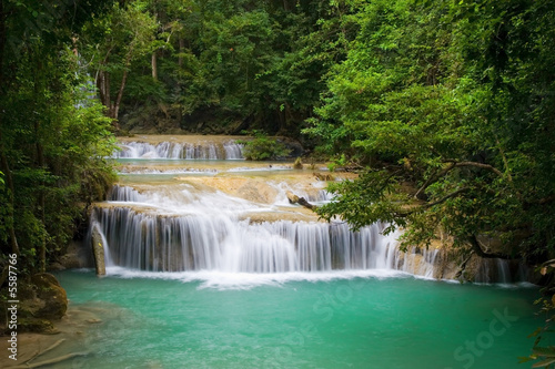 Mountain Stream in Erawan National Park in Thailand