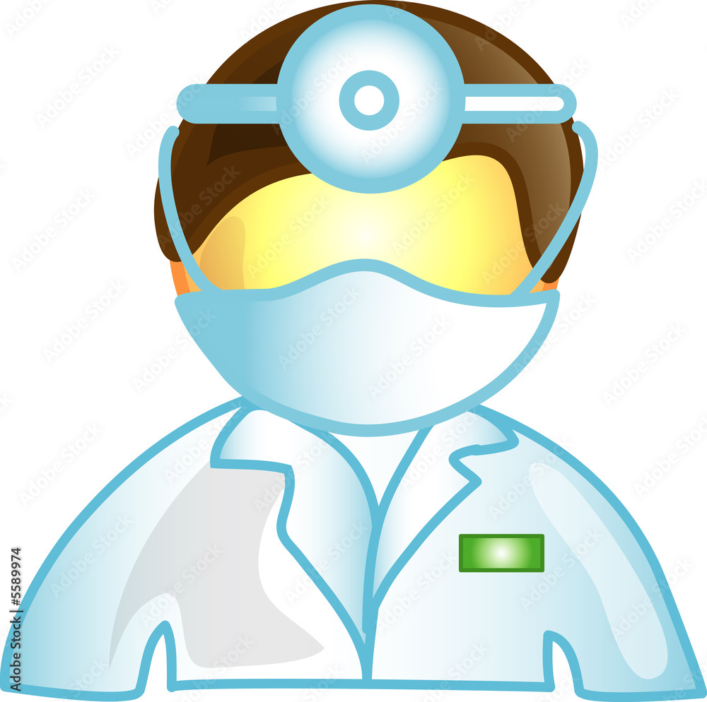 Illustration of a male doctor icon