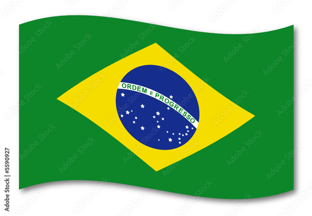 Obraz premium brasilien fahne schatten