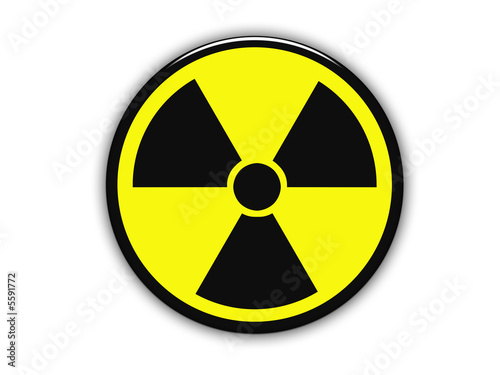Yellow radioactive sign