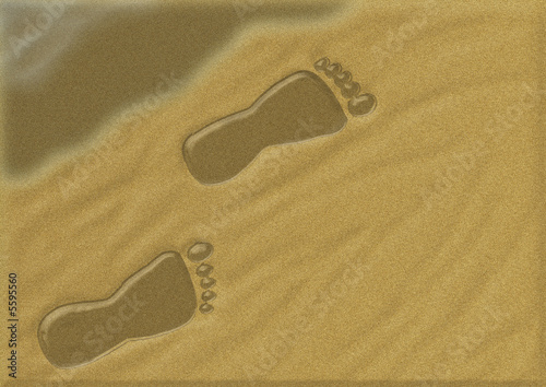 impronte sulla sabbia