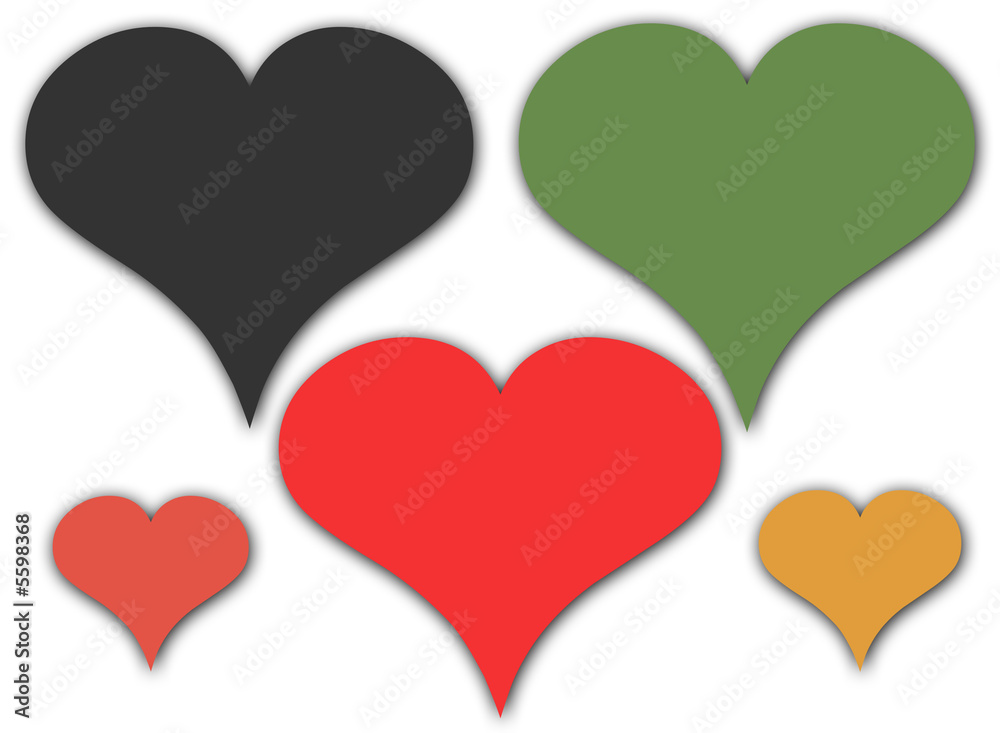 A collection of hearts for Valentine's Day 