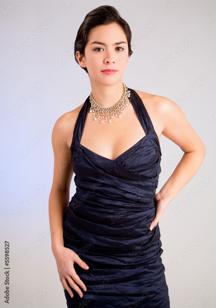Beautiful Young Lady of Asian Descent in an Evening Gown Beautiful Young Lady of Asian Descent in an Evening Gown