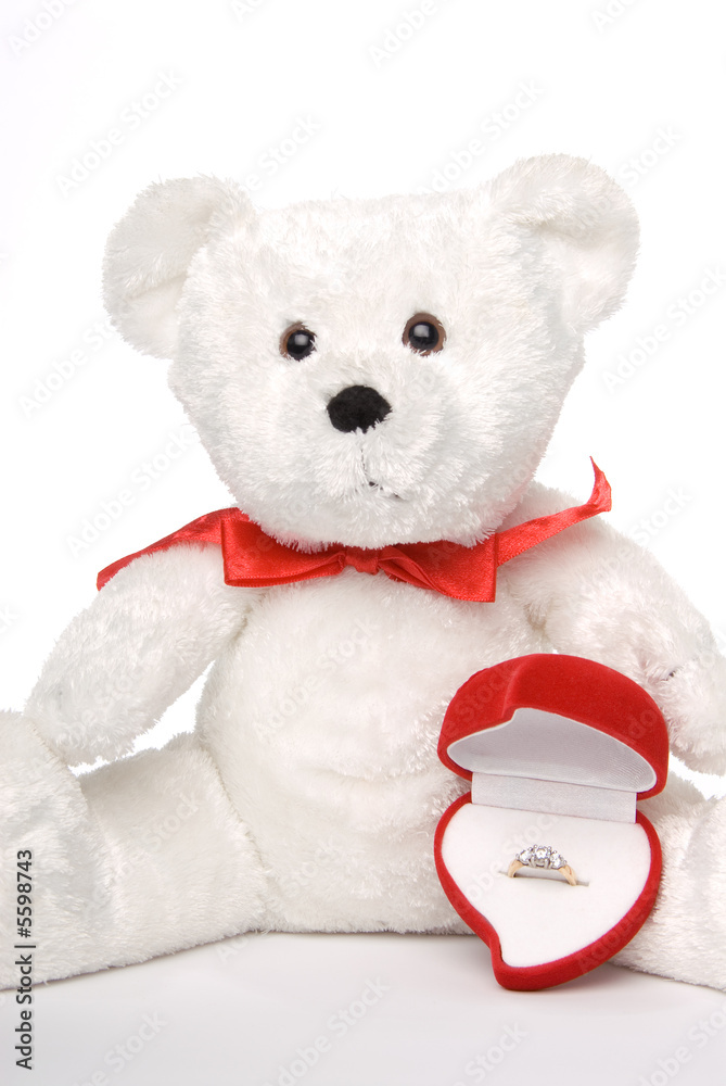 Bear Holding Engagement Ring Bear Holding Engagement Ring