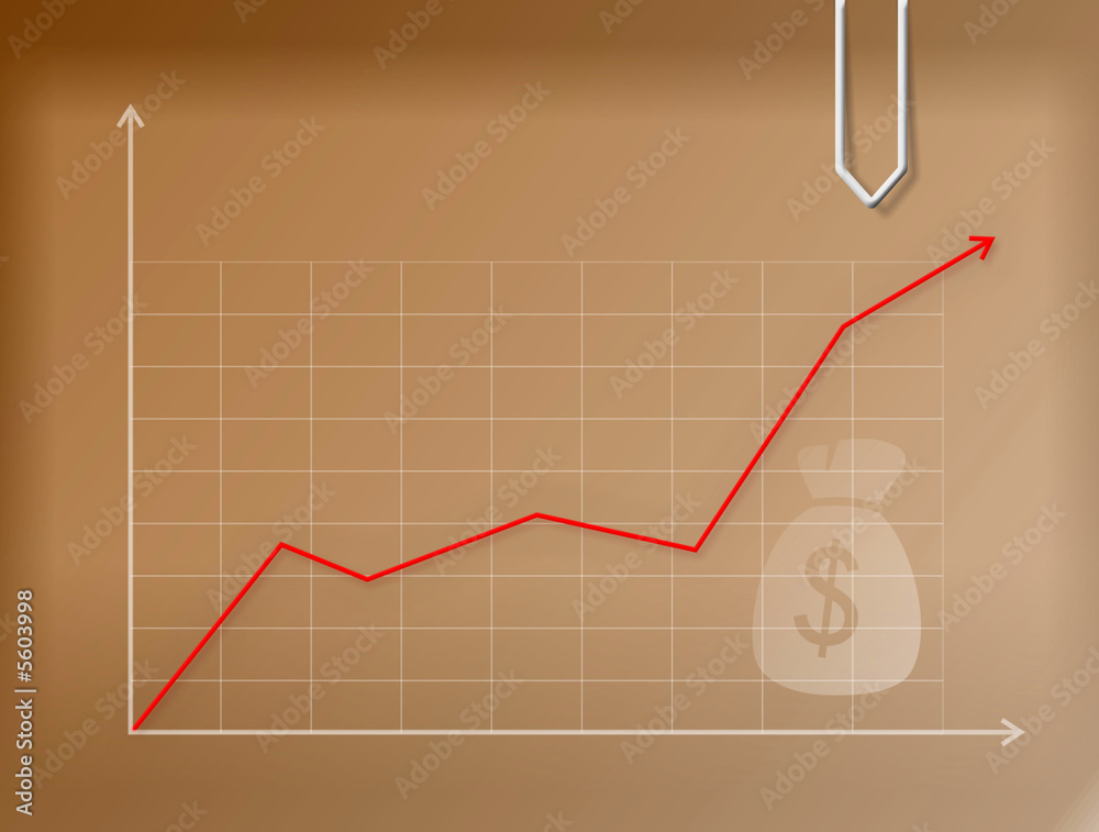 Obraz premium Business money graph