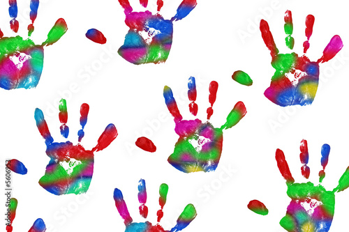 colorful handprint