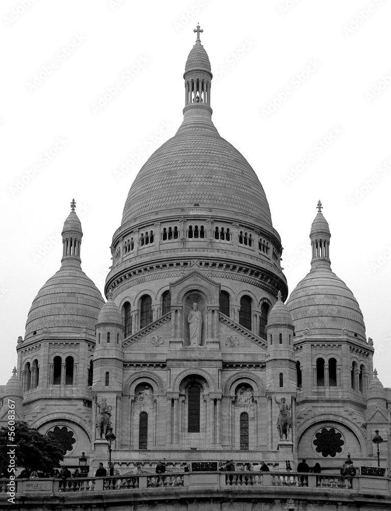 The Sacre Coeur Basilica in Montmartre, Paris.