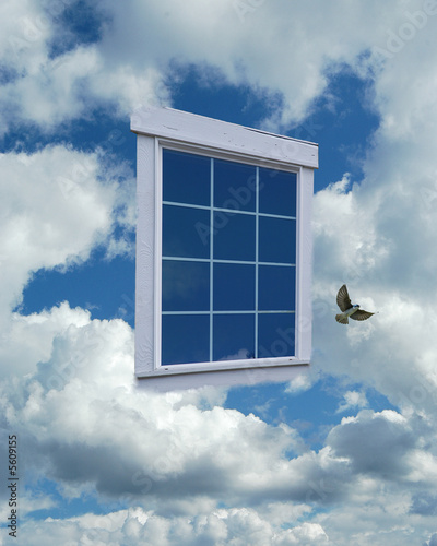 through a window in the clouds photo