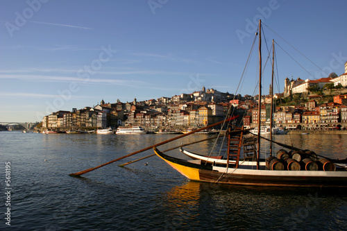 typical boat at oporto city on the north of portugal