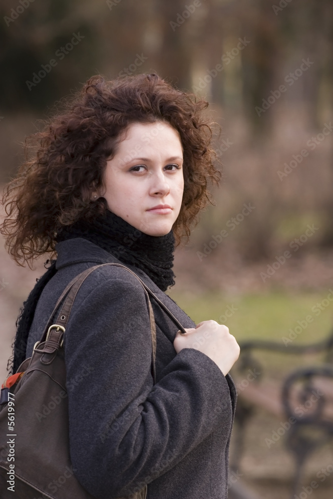 Portrait of a curly girl