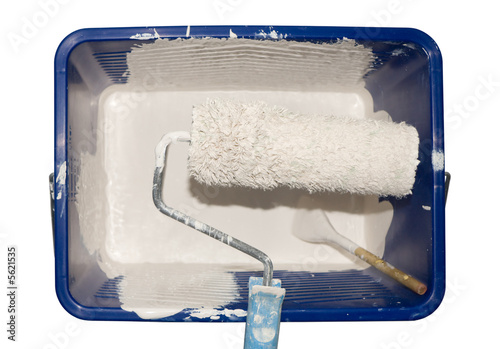 Paintroller in a bucket