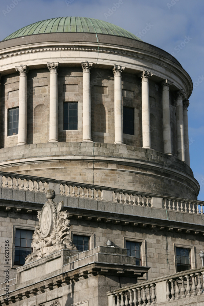 Four Courts building in Dublin - famous Irish landmark Four Courts building in Dublin - famous Irish landmark