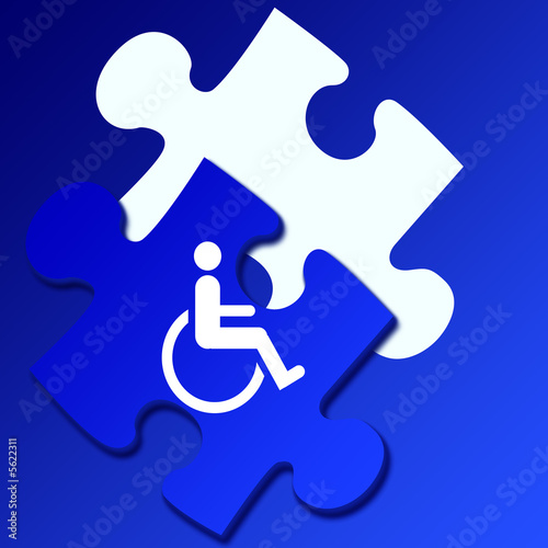 Disabled sign on jigsaw