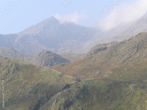 The Snowdon Range from near Llanberis  North Wales  UK